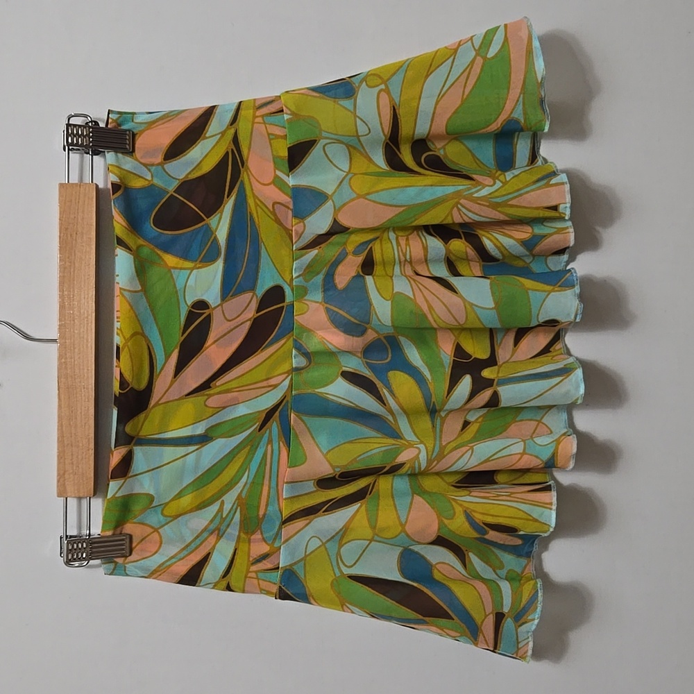 Victoria's Secret Y2K Nylon Swim Skirt Coverup Size S‎ Retro Floral
